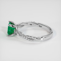 0.67 Ct. Emerald Ring, 18K White Gold 4