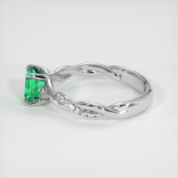 0.69 Ct. Emerald Ring, 18K White Gold 4