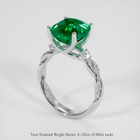 4.55 Ct. Emerald Ring, 18K White Gold 2