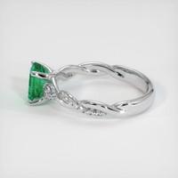 0.91 Ct. Emerald Ring, 18K White Gold 4