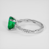 2.58 Ct. Emerald Ring, 18K White Gold 4