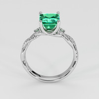 1.96 Ct. Emerald Ring, 18K White Gold 3