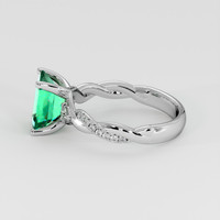 1.96 Ct. Emerald Ring, 18K White Gold 4