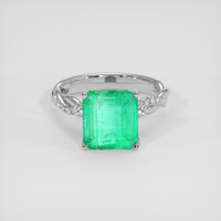 5.21 Ct. Emerald Ring, 18K White Gold 1