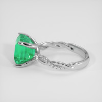 5.21 Ct. Emerald Ring, 18K White Gold 4