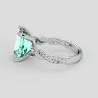 3.42 Ct. Emerald Ring, 18K White Gold 4
