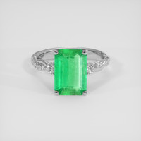 2.25 Ct. Emerald Ring, 18K White Gold 1
