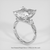 7.21 Ct. White Goshenite Ring, 18K White Gold 2