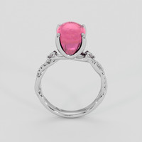 5.46 Ct. Pink Rose Quartz Ring, 18K White Gold 3