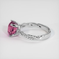 1.73 Ct. Pink Sapphire Ring, 18K White Gold 4