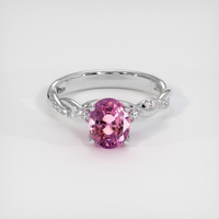2.40 Ct. Sapphire Ring, 18K White Gold 1