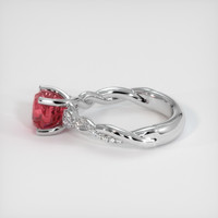 3.07 Ct. Padparadscha Sapphire Ring, 18K White Gold 4