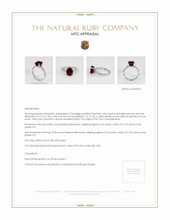 Ruby Ring 3.02 Ct., 18K White Gold Appraisal