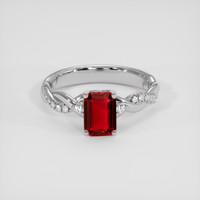 1.16 Ct. Ruby Ring, 18K White Gold 1