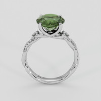 3.87 Ct. Green Sapphire Ring, 18K White Gold 3