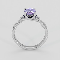 1.70 Ct. Violet Sapphire Ring, 18K White Gold 3