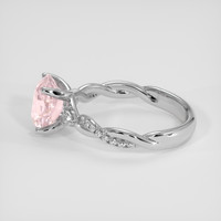 3.21 Ct. Pink Sapphire Ring, 18K White Gold 4