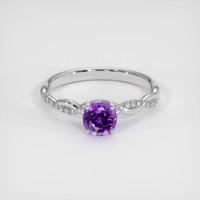 1.11 Ct. Sapphire Ring, 18K White Gold 1