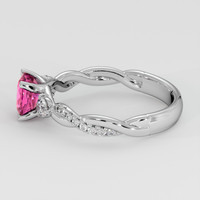 1.23 Ct. Pink Sapphire Ring, 18K White Gold 4