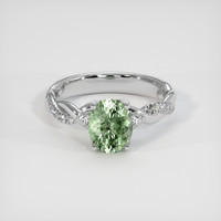 1.59 Ct. Sapphire Ring, 18K White Gold 1