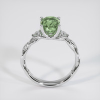3.02 Ct. Green Sapphire Ring, 18K White Gold 3
