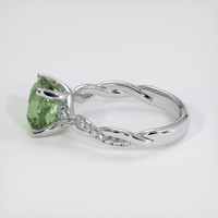 3.02 Ct. Green Sapphire Ring, 18K White Gold 4