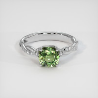 1.76 Ct. Sapphire Ring, 18K White Gold 1