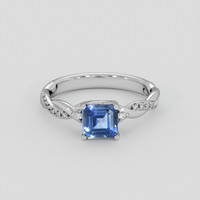 1.89 Ct. Blue Sapphire Ring, 18K White Gold 1