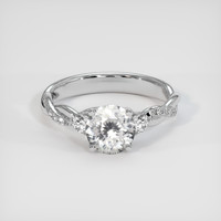 1.54 Ct. White Sapphire Ring, 18K White Gold 1