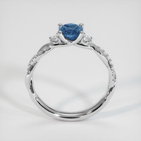 0.99 Ct. Greyish Blue Sapphire Ring, 18K White Gold 3