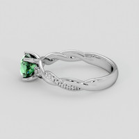 1.55 Ct. Green Sapphire Ring, 18K White Gold 4