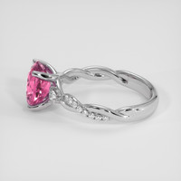 2.50 Ct. Purplish Pink Sapphire Ring, 18K White Gold 4