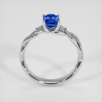1.08 Ct. Blue Sapphire Ring, 18K White Gold 3