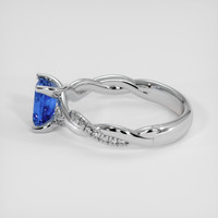 1.08 Ct. Blue Sapphire Ring, 18K White Gold 4