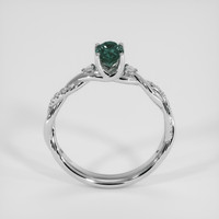 0.82 Ct. Green Sapphire Ring, 18K White Gold 3