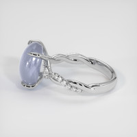 7.83 Ct. Bluish Grey Sapphire Ring, 18K White Gold 4