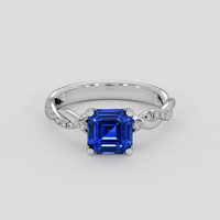 1.73 Ct. Blue Sapphire Ring, 18K White Gold 1