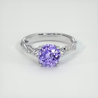 2.80 Ct. Purple Sapphire Ring, 18K White Gold 1