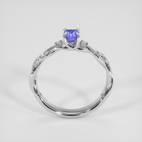 0.59 Ct. Bluish Purple Sapphire Ring, 18K White Gold 3