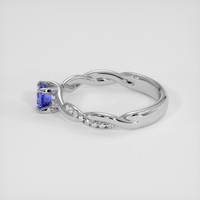 0.59 Ct. Bluish Purple Sapphire Ring, 18K White Gold 4