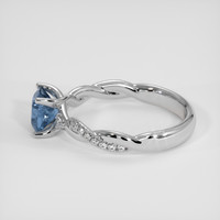 1.56 Ct. Blue Sapphire Ring, 18K White Gold 4