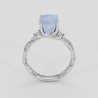 4.72 Ct. Grey Sapphire Ring, 18K White Gold 3