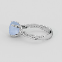 4.72 Ct. Grey Sapphire Ring, 18K White Gold 4