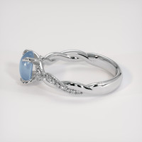 1.90 Ct. Grey Sapphire Ring, 18K White Gold 4