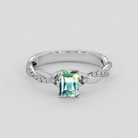 1.13 Ct. Bi Color / Parti Sapphire Ring, 18K White Gold 1
