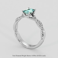 1.13 Ct. Bi Color / Parti Sapphire Ring, 18K White Gold 2