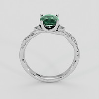1.59 Ct. Bluish Green Sapphire Ring, 18K White Gold 3