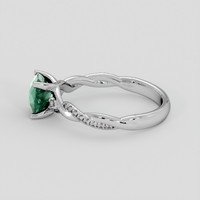 1.59 Ct. Bluish Green Sapphire Ring, 18K White Gold 4
