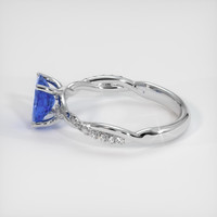 1.24 Ct. Blue Sapphire Ring, 18K White Gold 4