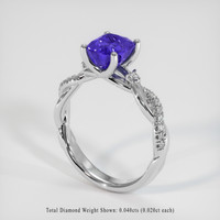 2.59 Ct. Color Change Sapphire Ring, 18K White Gold 2